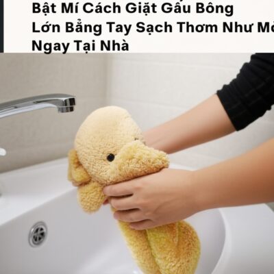 Bật Mí Cách Giặt Gấu Bông Lớn Bằng Tay Sạch Thơm Như Mới Ngay Tại Nhà