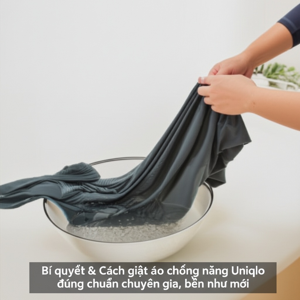 Hình minh họa cho bài viết: Bí quyết & Cách giặt áo chống nắng Uniqlo đúng chuẩn chuyên gia, bền như mới