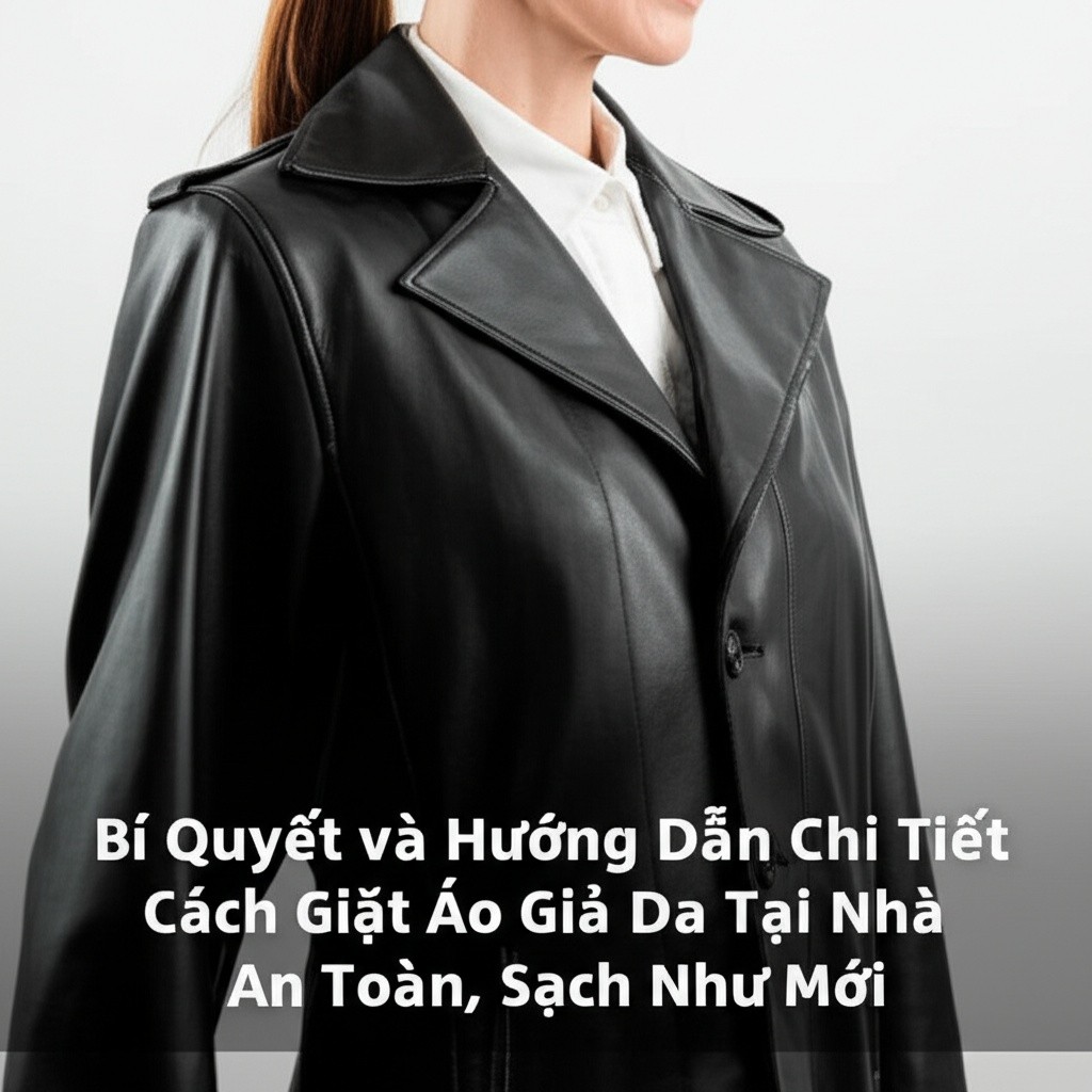 Hình minh họa cho bài viết: Bí Quyết và Hướng Dẫn Chi Tiết Cách Giặt Áo Giả Da Tại Nhà An Toàn, Sạch Như Mới