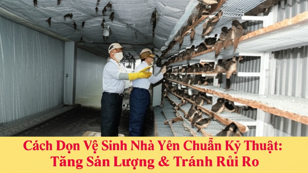 Hình minh họa cho bài viết: Cách Dọn Vệ Sinh Nhà Yến Chuẩn Kỹ Thuật: Tăng Sản Lượng & Tránh Rủi Ro
