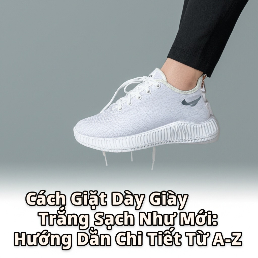 Hình minh họa cho bài viết: Cách Giặt Dây Giày Trắng Sạch Như Mới: Hướng Dẫn Chi Tiết Từ A-Z