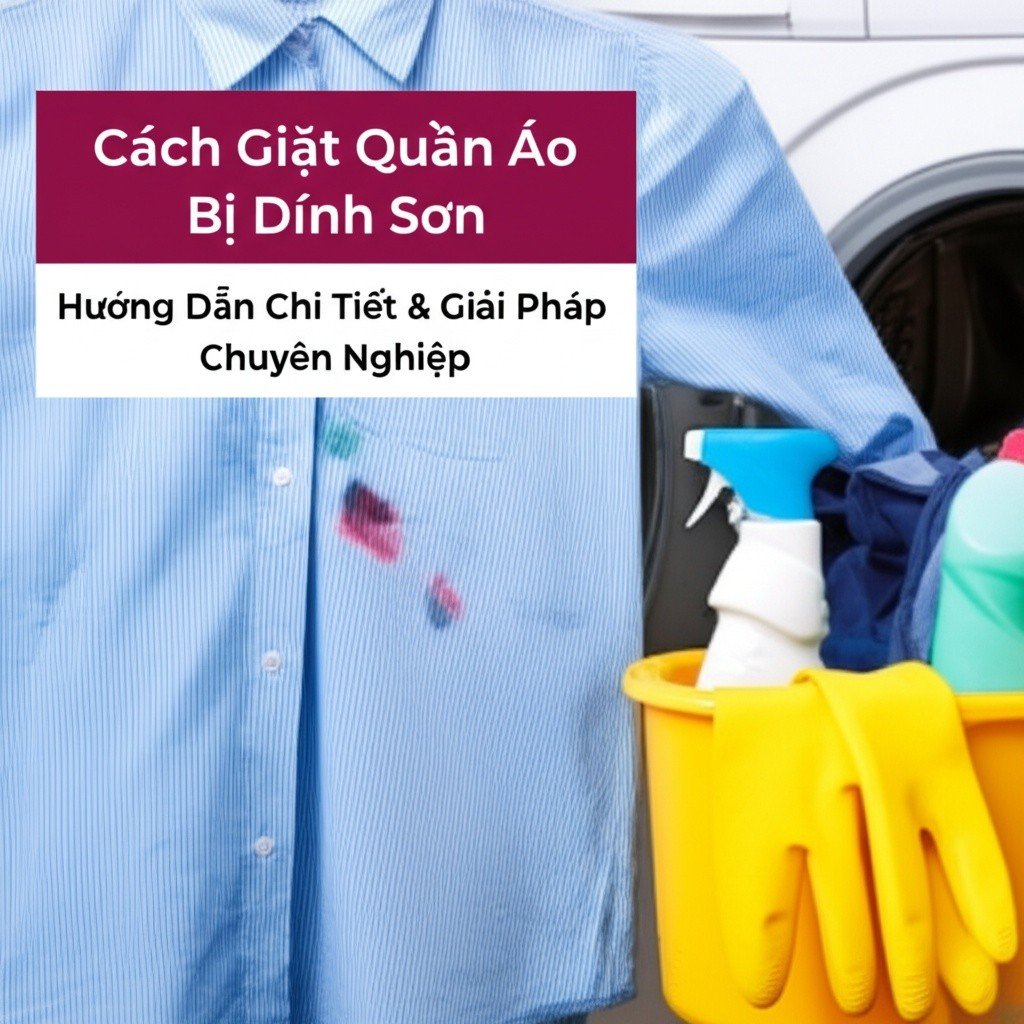 Hình minh họa cho bài viết: Cách Giặt Quần Áo Bị Dính Sơn: Hướng Dẫn Chi Tiết & Giải Pháp Chuyên Nghiệp