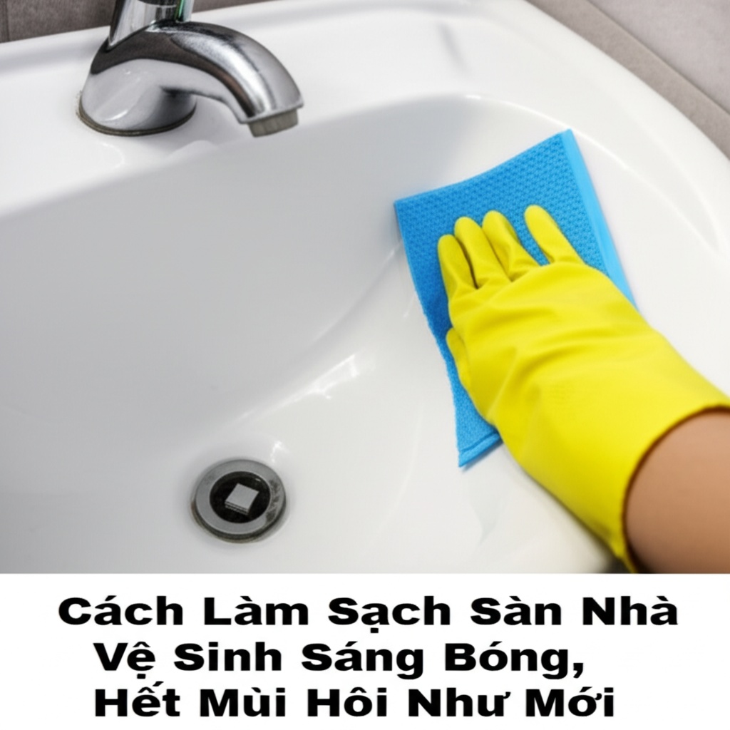 Hình minh họa cho bài viết: Cách Làm Sạch Sàn Nhà Vệ Sinh Sáng Bóng, Hết Mùi Hôi Như Mới