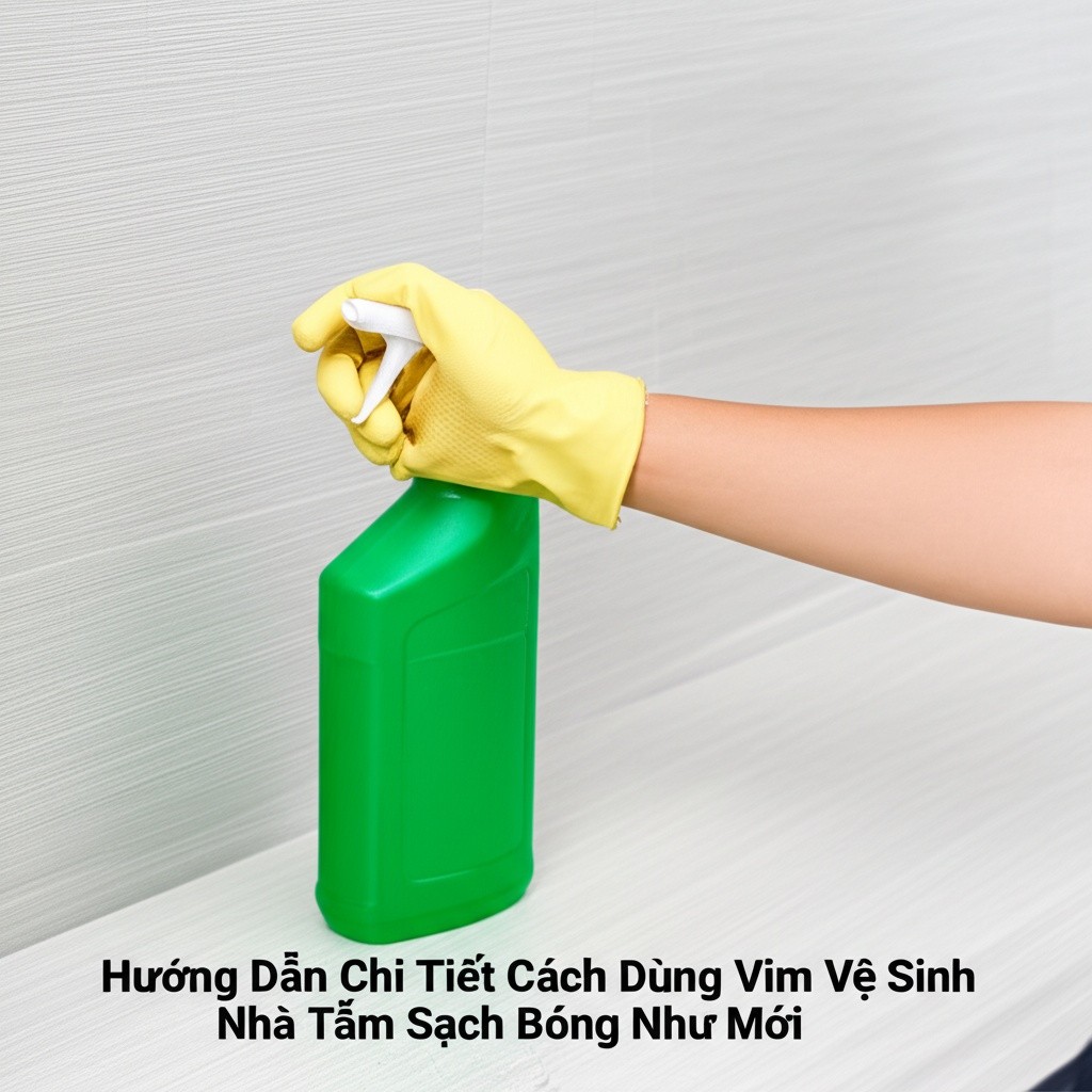 Hình minh họa cho bài viết: Hướng Dẫn Chi Tiết Cách Dùng Vim Vệ Sinh Nhà Tắm Sạch Bóng Như Mới