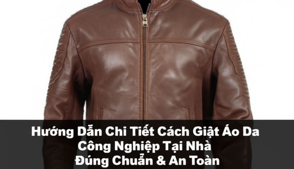Hình minh họa cho bài viết: Hướng Dẫn Chi Tiết Cách Giặt Áo Da Công Nghiệp Tại Nhà Đúng Chuẩn & An Toàn