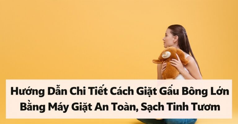 Hướng Dẫn Chi Tiết Cách Giặt Gấu Bông Lớn Bằng Máy Giặt An Toàn, Sạch Tinh Tươm