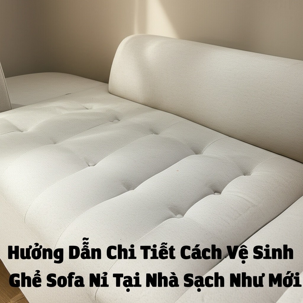 Hình minh họa cho bài viết: Hướng Dẫn Chi Tiết Cách Vệ Sinh Ghế Sofa Nỉ Tại Nhà Sạch Như Mới
