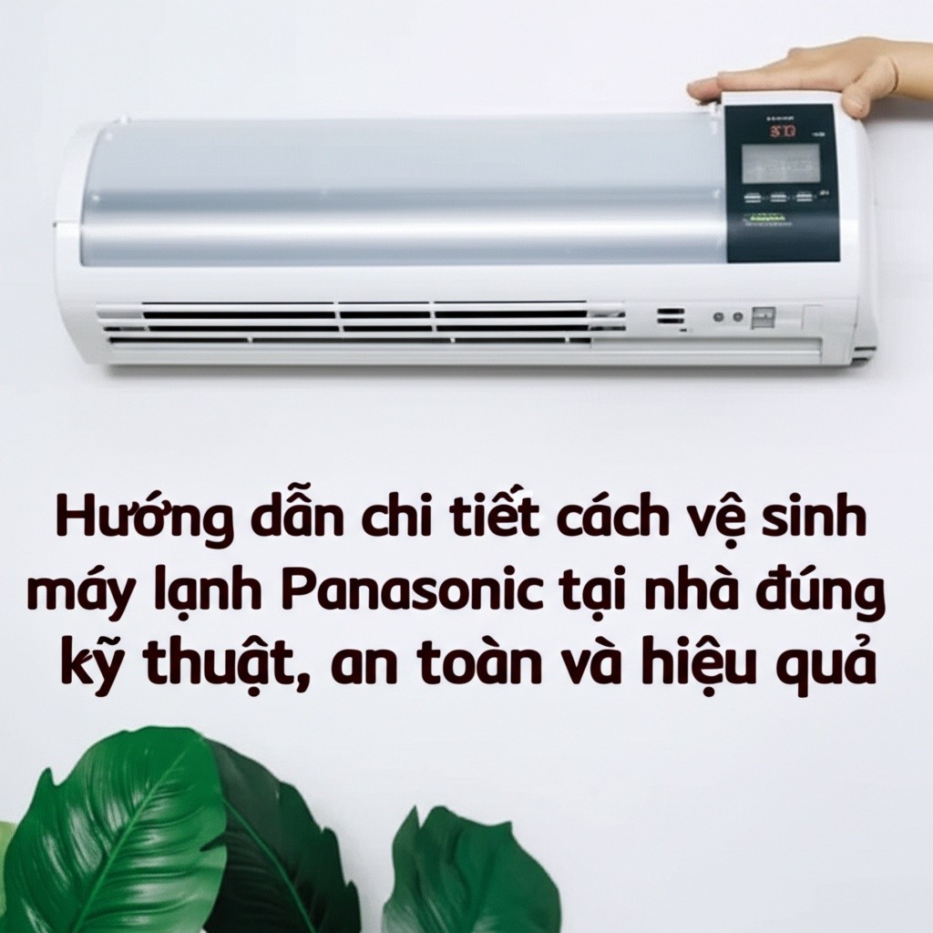 Hình minh họa cho bài viết: Hướng dẫn chi tiết cách vệ sinh máy lạnh Panasonic tại nhà đúng kỹ thuật, an toàn và hiệu quả