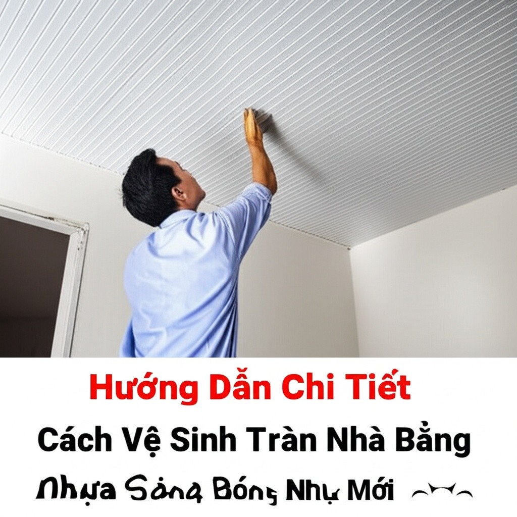 Hình minh họa cho bài viết: Hướng Dẫn Chi Tiết Cách Vệ Sinh Trần Nhà Bằng Nhựa Sáng Bóng Như Mới